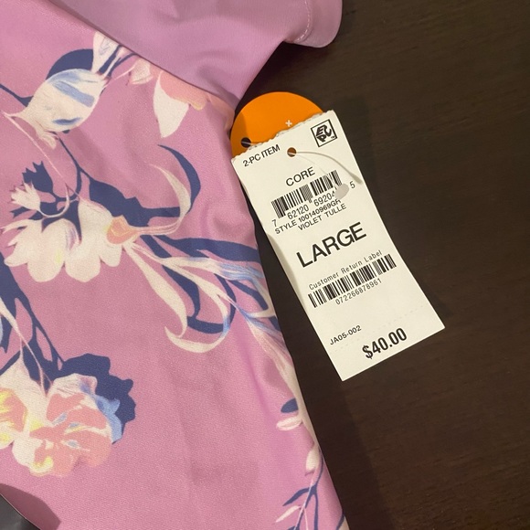 Big Girls 2-Pc. Rippling Rose Rash Guard Set - Picture 7 of 7